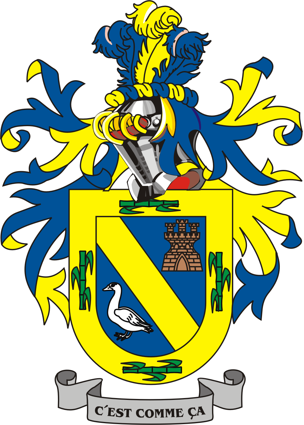 Escudo y lema de la familia S�nchez-Oca�a